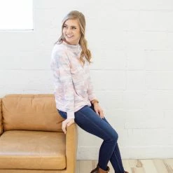 Rogue Society Apparel® LONG SLEEVES Precious Camo Crew Neck Top