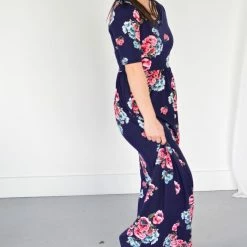 Deals ✔️ Rogue Society Apparel® Navy Floral Maxi With Nursing Option SHORT SLEEVES 😀 27 Rogue Society Apparel® Navy Floral Maxi With Nursing Option SHORT SLEEVES