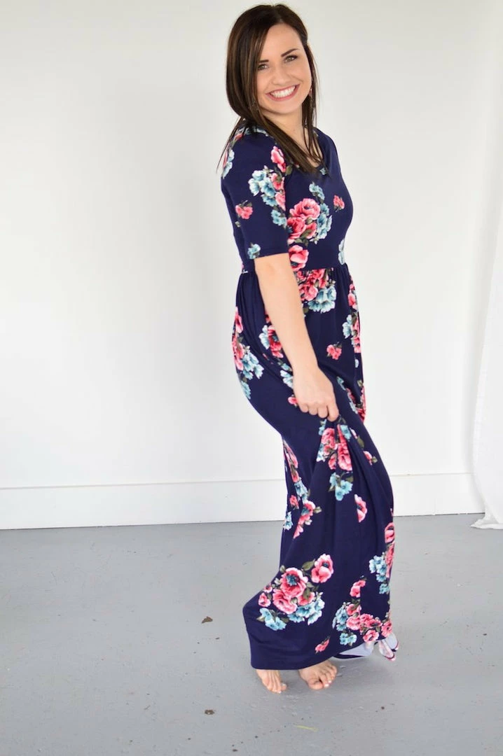 Deals ✔️ Rogue Society Apparel® Navy Floral Maxi With Nursing Option SHORT SLEEVES 😀 9 Rogue Society Apparel® Navy Floral Maxi With Nursing Option SHORT SLEEVES