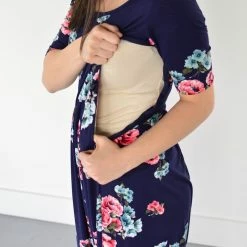 Deals ✔️ Rogue Society Apparel® Navy Floral Maxi With Nursing Option SHORT SLEEVES 😀 29 Rogue Society Apparel® Navy Floral Maxi With Nursing Option SHORT SLEEVES