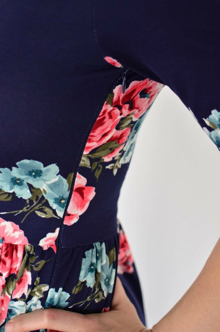 Deals ✔️ Rogue Society Apparel® Navy Floral Maxi With Nursing Option SHORT SLEEVES 😀 13 Rogue Society Apparel® Navy Floral Maxi With Nursing Option SHORT SLEEVES
