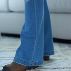 Rogue Society Apparel® Flare Jeans | Button Fly Light Wash BOTTOMS