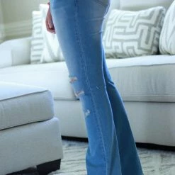 Rogue Society Apparel® Flare Jeans | Button Fly Light Wash BOTTOMS