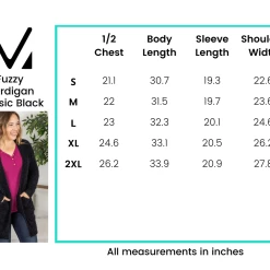 Michelle Mae Fuzzy Cardigan - Classic Black