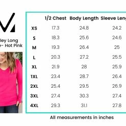 Deals 💯 Michelle Mae Hadley Long Sleeve - Hot Pink LONG SLEEVES 😀 12 Michelle Mae Hadley Long Sleeve - Hot Pink LONG SLEEVES