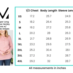 Michelle Mae LONG SLEEVES Harper Long Sleeve Henley - Rose With White Stripes