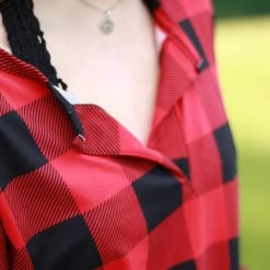 Rogue Society Apparel® Sadie Kangaroo Top | Red Buffalo Plaid LONG SLEEVES
