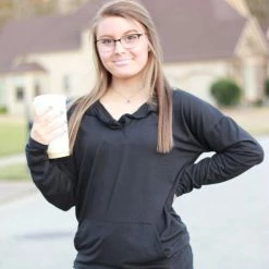 Cheapest 🧨 Rogue Society Apparel® LONG SLEEVES Sadie Kangaroo Top | Black 😀 22 Rogue Society Apparel® LONG SLEEVES Sadie Kangaroo Top | Black