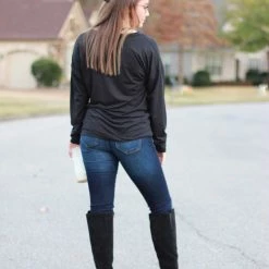 Cheapest 🧨 Rogue Society Apparel® LONG SLEEVES Sadie Kangaroo Top | Black 😀 33 Rogue Society Apparel® LONG SLEEVES Sadie Kangaroo Top | Black