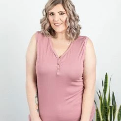 Michelle Mae Addison Henley Tank - Rose