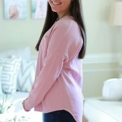 Rogue Society Apparel® LONG SLEEVES Pink Long Sleeve Shirt