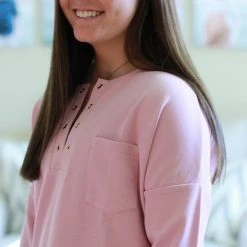 Rogue Society Apparel® LONG SLEEVES Pink Long Sleeve Shirt