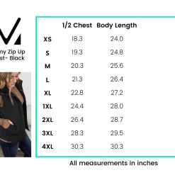 Michelle Mae Remy Zip Up Vest - Black SHORT SLEEVES