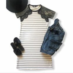 Rogue Society Apparel® Little Bit Of Lace T-shirt Dress | Camo BOTTOMS