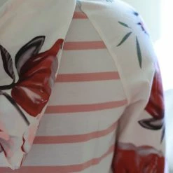 Rogue Society Apparel® Floral And Striped Pullover Hoodie