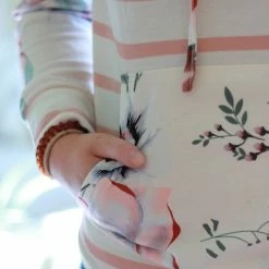 Rogue Society Apparel® Floral And Striped Pullover Hoodie