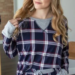 New 👍 Rogue Society Apparel® Boxer Lounge Set | Navy Plaid 😍 12 Rogue Society Apparel® Boxer Lounge Set | Navy Plaid