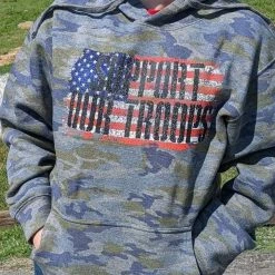 Little Bear Boutique Support Our Troops Hoodie LONG SLEEVES