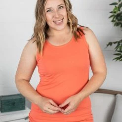 Michelle Mae Ava Tank- Coral