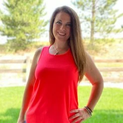 Little Bear Boutique Criss Cross Tank SHORT SLEEVES