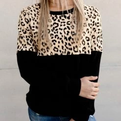 Ampersand Avenue Pullover Sweatshirt- On The Prowl LONG SLEEVES