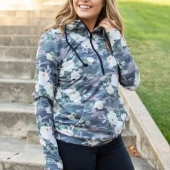 Rogue Society Apparel® Flirty Camo Half Zip Hoodie Now Available In Kids!