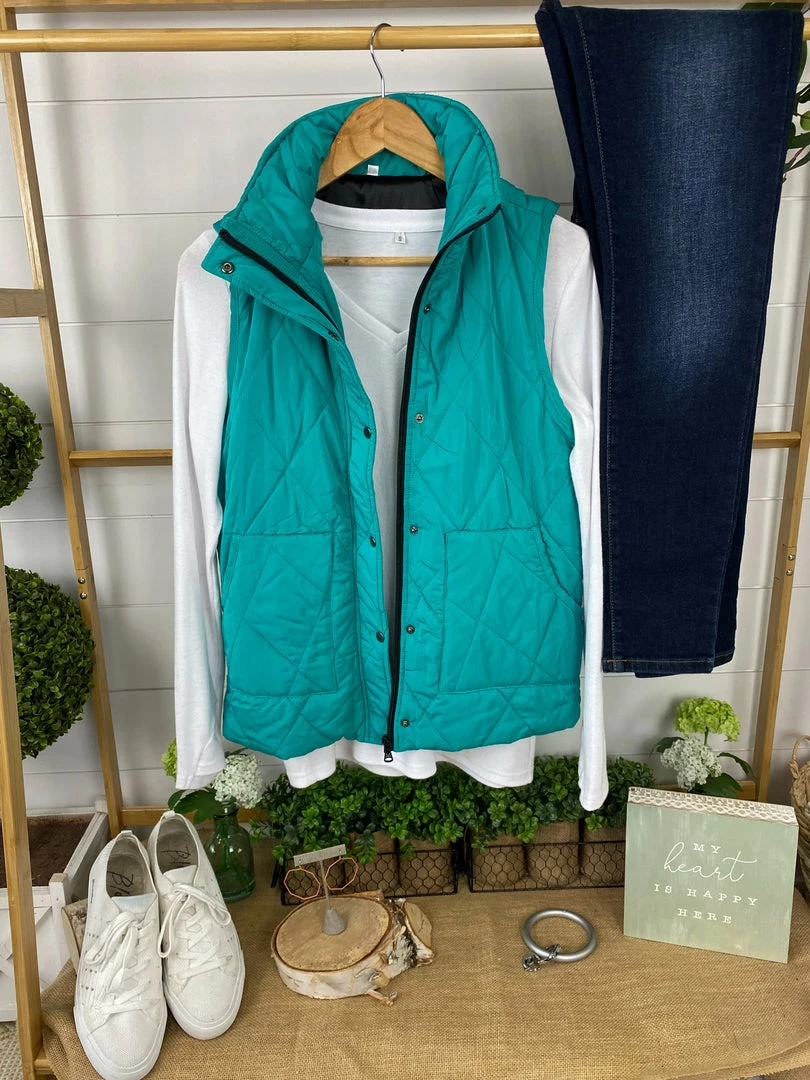 Wholesale ๐ Michelle Mae Remy Zip Up Vest - Bright Aqua ๐ฏ 9 Michelle Mae Remy Zip Up Vest - Bright Aqua