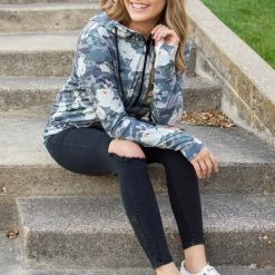Rogue Society Apparel® Flirty Camo Half Zip Hoodie Now Available In Kids!