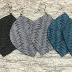 Little Bear Boutique Braided Leather Earrings ACCESSORIES