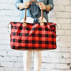 Little Bear Boutique Buffalo Plaid Weekender