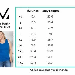 Michelle Mae Ava Tank- Royal Blue