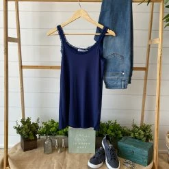 Michelle Mae Lexi Lace Tank - Navy