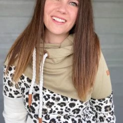 Little Bear Boutique LONG SLEEVES Wanakome Selene Print- Khaki Mix