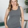 Michelle Mae Ava Tank- Dark Grey