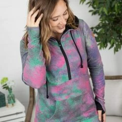 Michelle Mae HalfZip Hoodie - Faded Galaxy