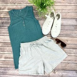 Michelle Mae Jamie Shorts - Light Grey