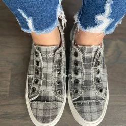 Little Bear Boutique ACCESSORIES Blowfish Play- Gray Grand Canyon Plaid