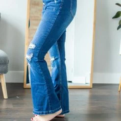 Rogue Society Apparel® Flare Jeans | Button Fly Dark Wash- Preorder BOTTOMS