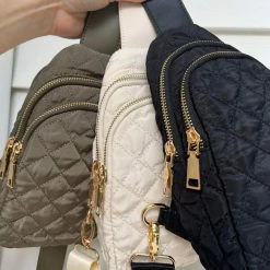 Little Bear Boutique Quilted Sling Purse- Multiple Colors ACCESSORIES