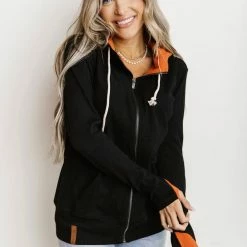 Ampersand Avenue FullZip- R.I.P. Out LONG SLEEVES