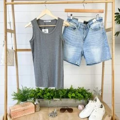 Michelle Mae Ava Tank- Dark Grey