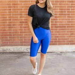 Rogue Society Apparel® BOTTOMS Bermuda Leggings | Royal Blue