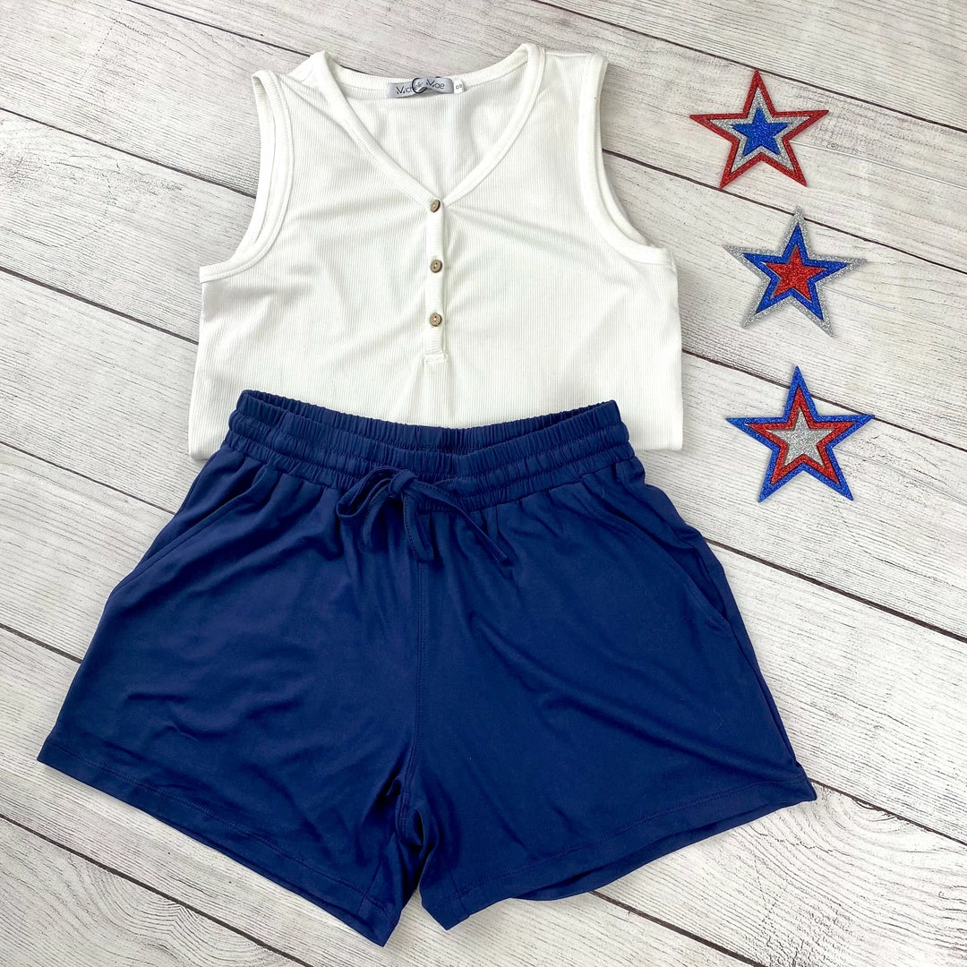 Budget ๐ Michelle Mae Jamie Shorts - Navy BOTTOMS ๐ 5 Michelle Mae Jamie Shorts - Navy BOTTOMS