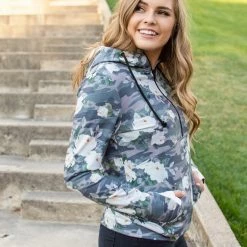 Rogue Society Apparel® Flirty Camo Half Zip Hoodie Now Available In Kids!