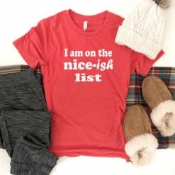 Little Bear Boutique SHORT SLEEVES The Nice-ish List- Multiple Colors