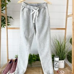 Michelle Mae Vintage Wash Joggers - Grey BOTTOMS