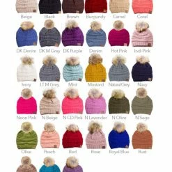 C.C Beanie With Pom ACCESSORIES