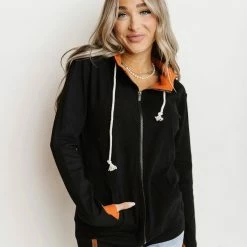 Ampersand Avenue FullZip- R.I.P. Out LONG SLEEVES