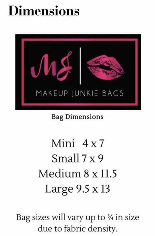 Brand new ๐ Makeup Junkie Bags ACCESSORIES Makeup Junkie- SMALL ๐งจ 13 Makeup Junkie Bags ACCESSORIES Makeup Junkie- SMALL