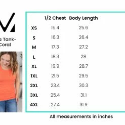 Michelle Mae Ava Tank- Coral